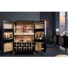 Design bárszekrény Fernanda 141 cm fekete mangó