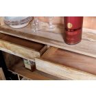 Design bárszekrény Fernanda 141 cm fekete mangó