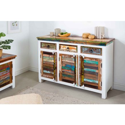 Design komód Jacktar 124 cm fehér mangó