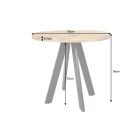 Kerek étkezőasztal Thunder 80 cm mangó