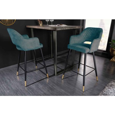 Design bárszék Laney petrol bársony