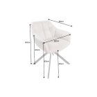 Design forgószék Vallerina pezsgő