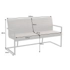 Design ülőpad Maximiliano 160 cm vintage taupe