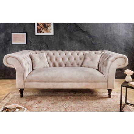 Design ülőgarnitúra Rubby Chesterfield 225 cm pezsgő bársony