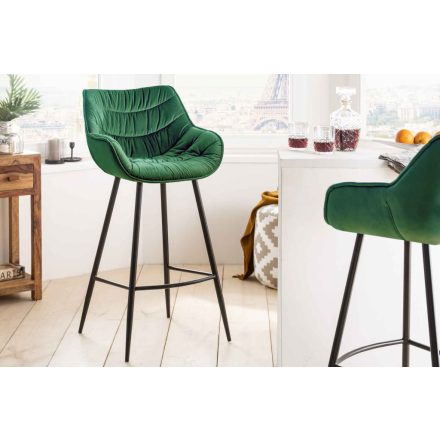 Design bárszék Kiara smaragd bársony