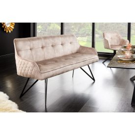 Design ülőpad Natasha 156 cm pezsgő bársony