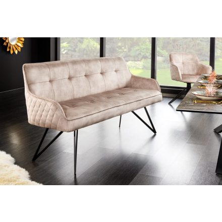 Design ülőpad Natasha 156 cm pezsgő bársony