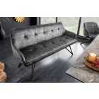 Design ülőpad Natasha 156 cm szürke bársony 