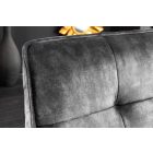 Design ülőpad Natasha 156 cm szürke bársony 