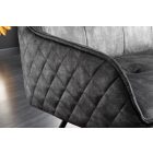 Design ülőpad Natasha 156 cm szürke bársony 