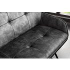 Design ülőpad Natasha 156 cm szürke bársony 