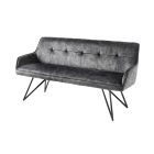 Design ülőpad Natasha 156 cm szürke bársony 