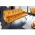 Design ülőpad Natasha 156 cm mustársárga bársony