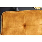 Design ülőpad Natasha 156 cm mustársárga bársony