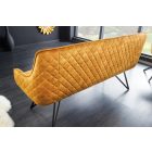 Design ülőpad Natasha 156 cm mustársárga bársony