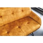 Design ülőpad Natasha 156 cm mustársárga bársony