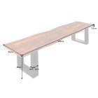 Design ülőpad Evolution 180 cm barna akác