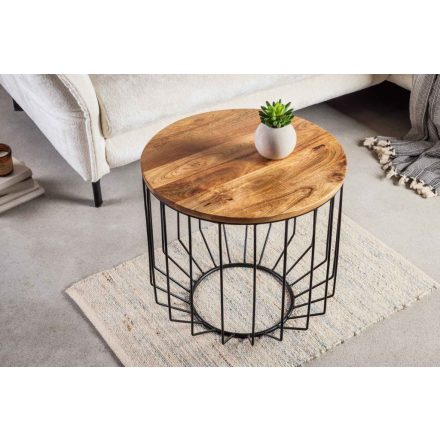 Design dohányzóasztal Unity Loft 50 cm mangó