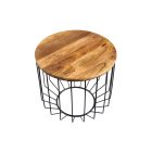 Design dohányzóasztal Unity Loft 50 cm mangó