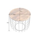 Design dohányzóasztal Unity Loft 50 cm mangó