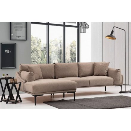 Design sarokkanapé Pallavi 255 cm barna - bal