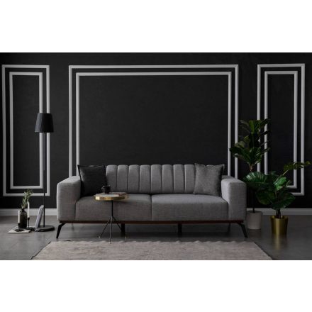 Design 3 személyes kanapé Willene 220 cm szürke