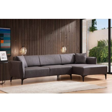 Design sarokkanapé Beasley 270 cm sötétszürke - jobb 