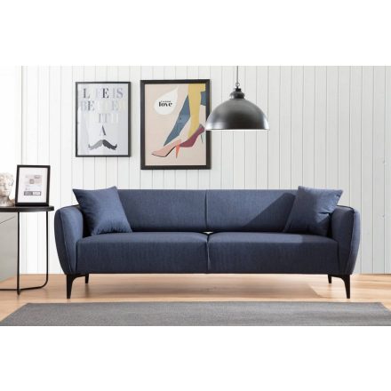 Design 3 személyes kanapé Beasley 220 cm kék
