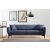 Design 3 személyes kanapé Beasley 220 cm kék