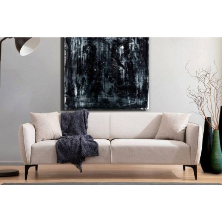 Design 3 személyes kanapé Beasley 220 cm szürke-fehér