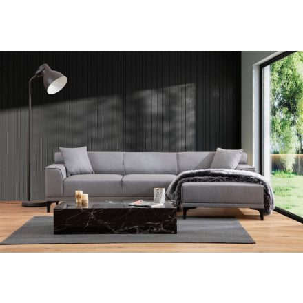 Design sarokkanapé Dellyn 250 cm világosszürke - jobb