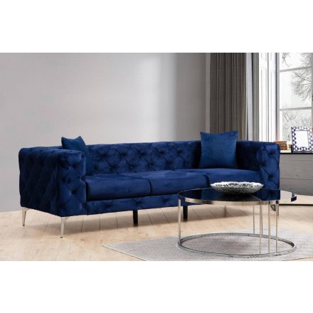 Design 3 személyes kanapé Rococo 237 cm sötétkék