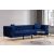Design 3 személyes kanapé Rococo 237 cm sötétkék