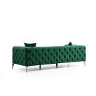 Design 3 személyes kanapé Rococo 237 cm zöld