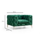 Design fotel Rococo zöld