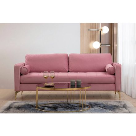 Design 3 személyes kanapé Jarmaine 215 cm órózsaszín