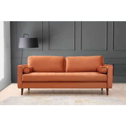 Design 3 személyes kanapé Jarmaine 215 cm narancssárga