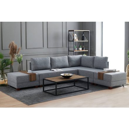 Design sarokkanapé Ramesha 280 cm szürke - jobb