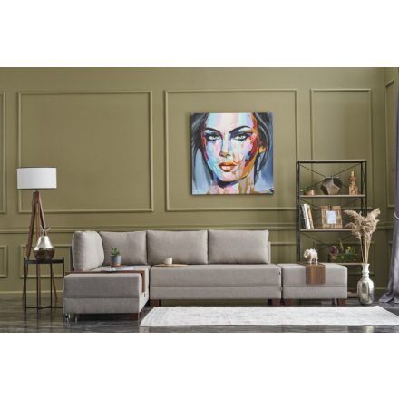 Design sarokkanapé Ramesha 280 cm krémszínű - bal