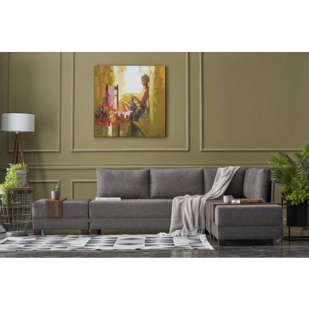 Design sarokkanapé Ramesha 280 cm barna - jobb