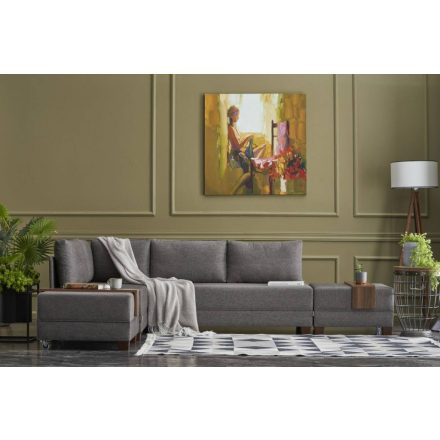 Design sarokkanapé Ramesha 280 cm barna - bal