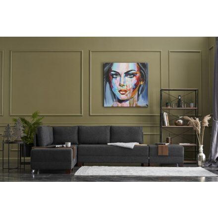 Design sarokkanapé Ramesha 280 cm antracit - bal