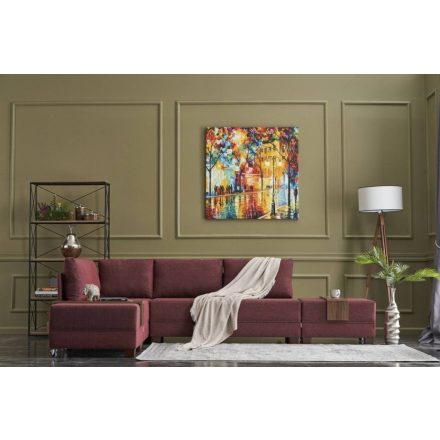 Design sarokkanapé Ramesha 280 cm bordó - bal