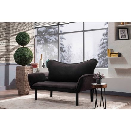 Design összecsukható kanapé Wenda 140 cm fekete