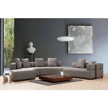 Design sarokkanapé Galatea 360 cm szürke - bal