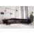 Design Chesterfield sarokkanapé barna - bal