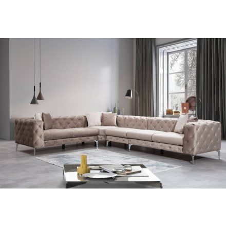 Design sarokkanapé Rococo bézs - bal