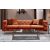 Design 3 személyes kanapé Rococo 237 cm narancssárga