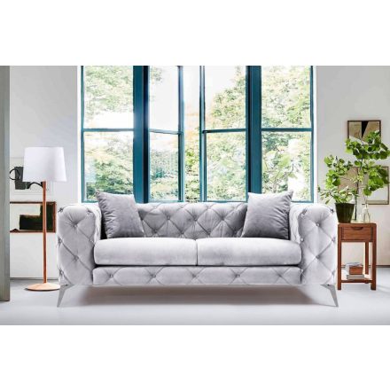 Design kanapé Rococo 197 cm világos szürke