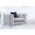 Design fotel Rococo világos szürke
